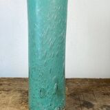 Tubular bubble glass vase