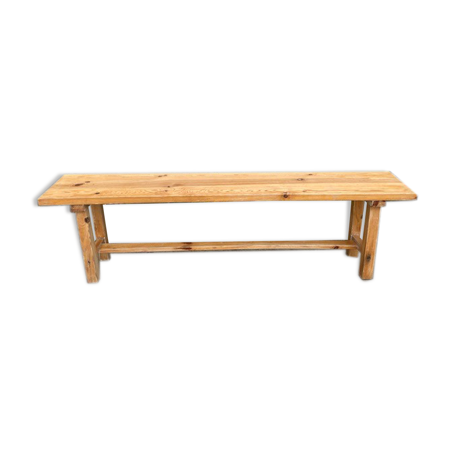 Solid wood farm bench