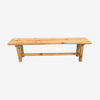 Solid wood farm bench