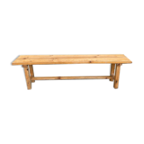 Solid wood farm bench