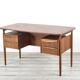 Midcentury Danish Teak Desk By Gunnar Nielsen For Tibergaard.