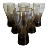 Set of 6 glasses from the 70s