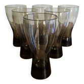 Set of 6 glasses from the 70s