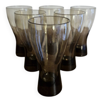 Set of 6 glasses from the 70s