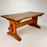 Mid Century Oak Monastery Table, 1960s