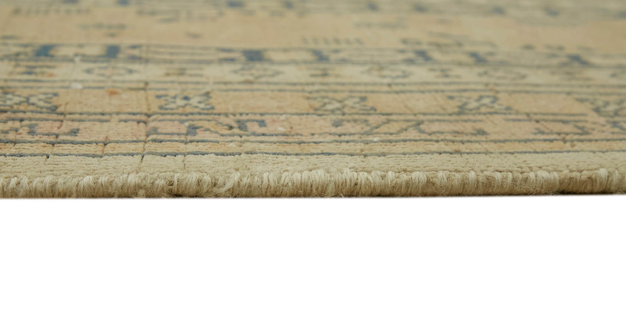 Handmade oriental contemporary 1980s 285 cm x 370 cm beige wool carpet