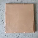 Pink earthenware trivia with bamboo effect Digoin Sarreguemines 50s