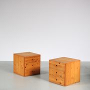 Pair of night stands by Ate van Apeldoorn for Houtwerk Hattem, Netherlands 1960