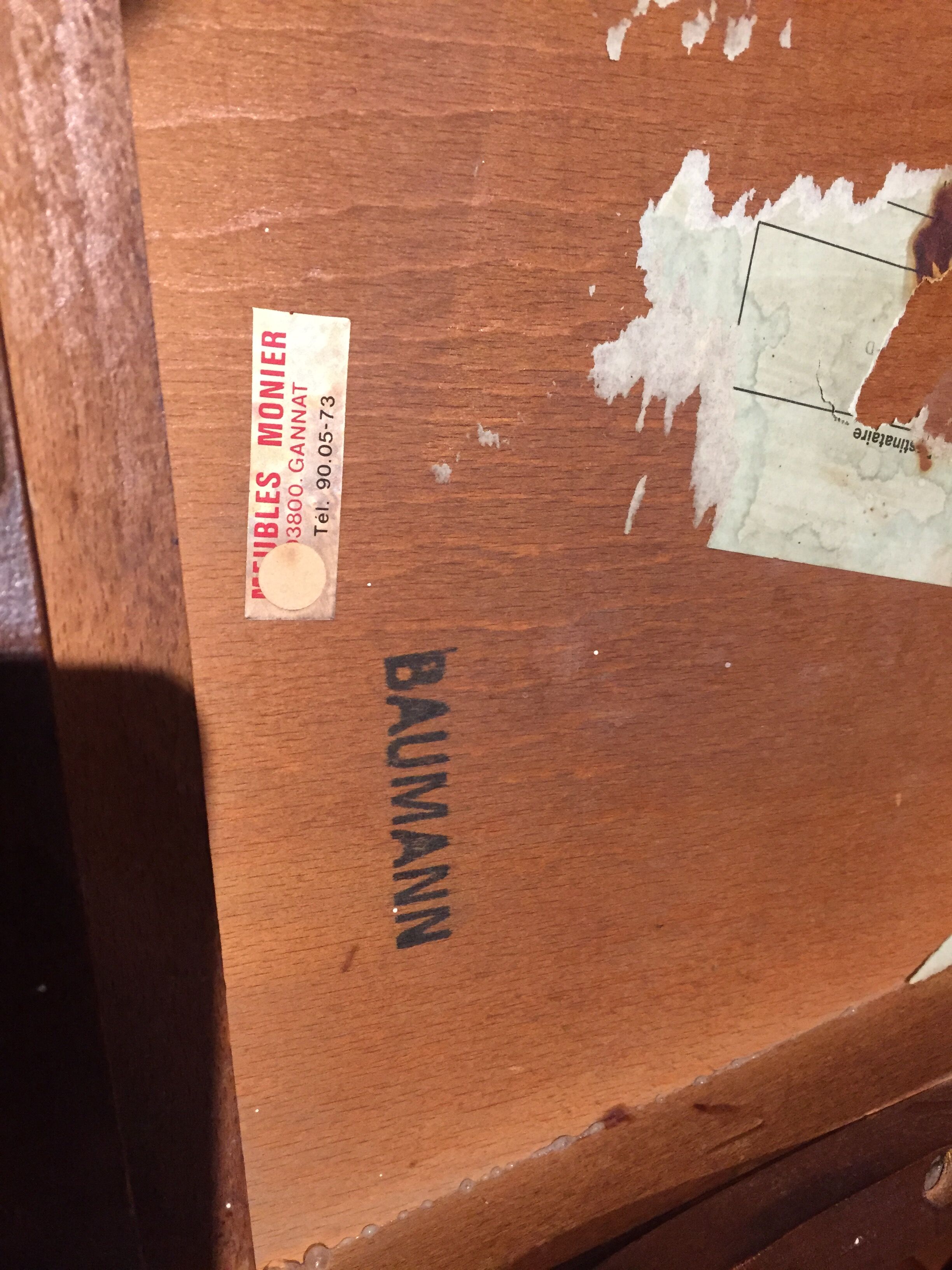 Suite of 3 Baumann chairs stamped model