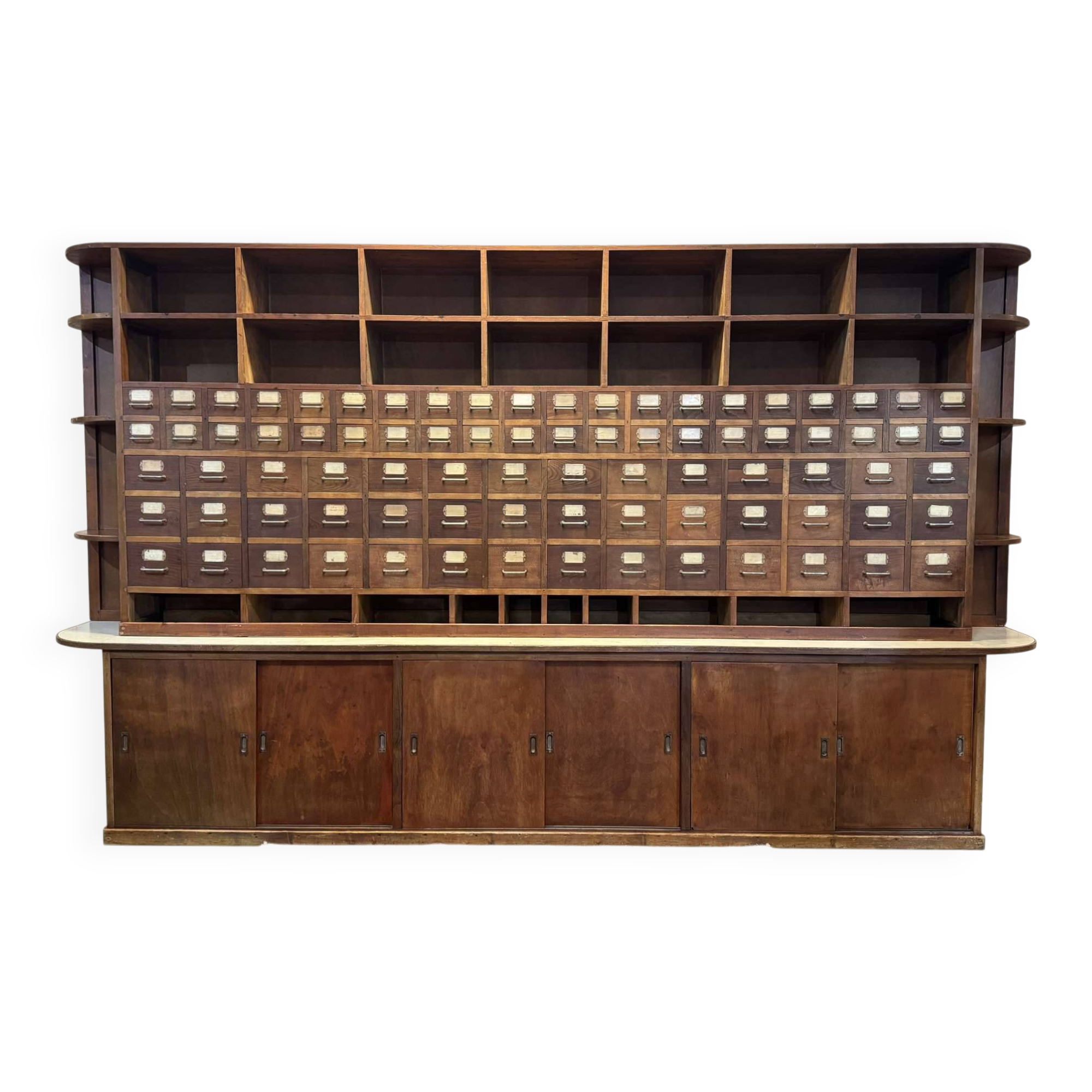 Grand meuble de grainetier des années 1950
