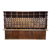 Large seed merchant's cabinet from the 1950s.