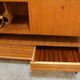 Mid-century living room furniture in ash wood with suspended parts