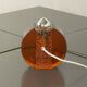 Sculptural table lamp by Doria Leuchten, space age, orange glass, Germany, 1970s