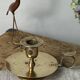 Cellar rat candle holder with brass ring
