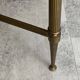 Table basse marbre blanc gris structure en métal laiton doré vintage 60s