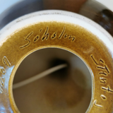 Wild lamp from Danish Søholm ceramics, in beautiful golden brown glaze. Danish Design