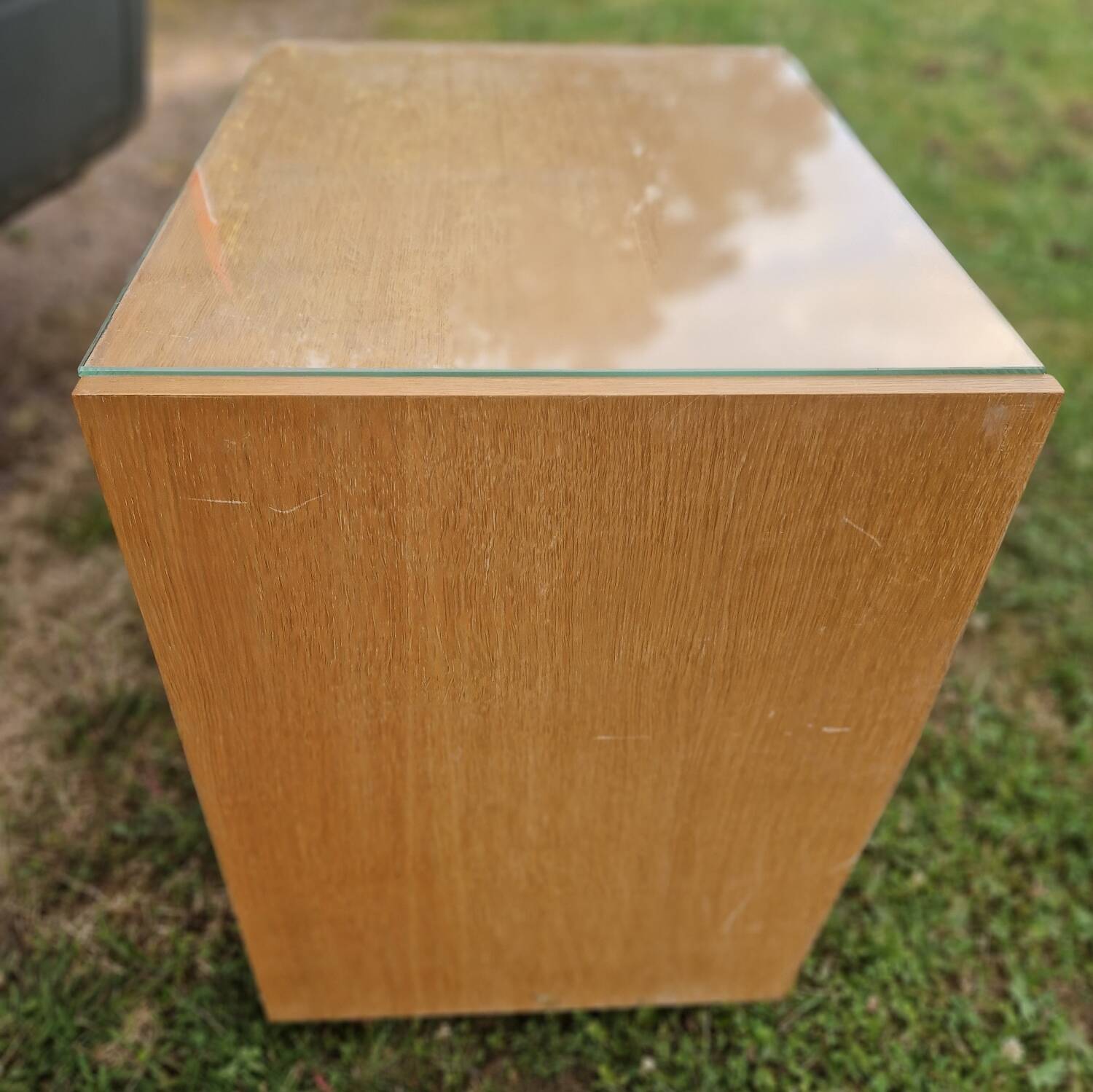Small vintage oak veneer sideboard from the 1960s