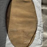Small oval Art Deco mirror in brown and gold 33x54.