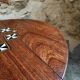 Table basse française mid-century en bois massif, années 1950