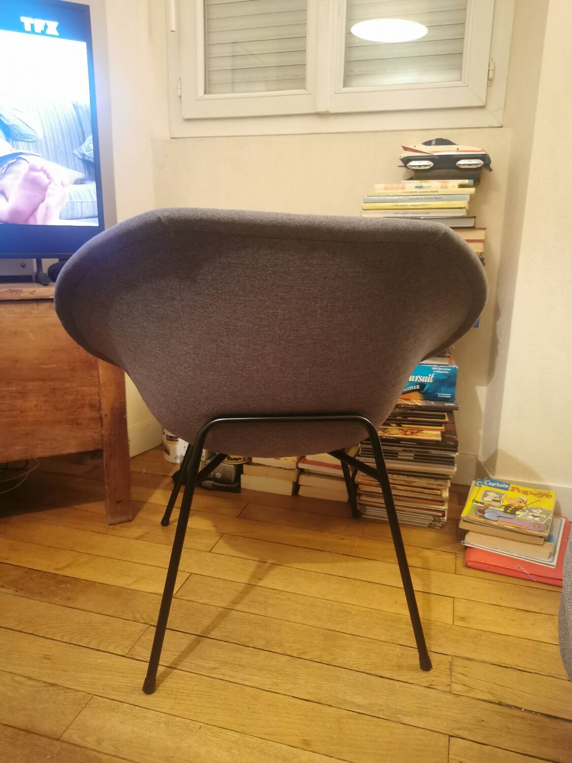 Shell armchair designed by Claude Vassal, 1950