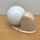 Applique Boule Opaline Blanc Socle Bakélite Beige Salle de Bain Années 70 Vintage