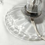 Lámpara de mesa de cristal. Francia, 1950s.