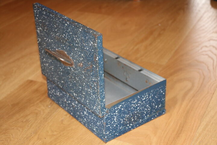 Box safe steel blue 1960