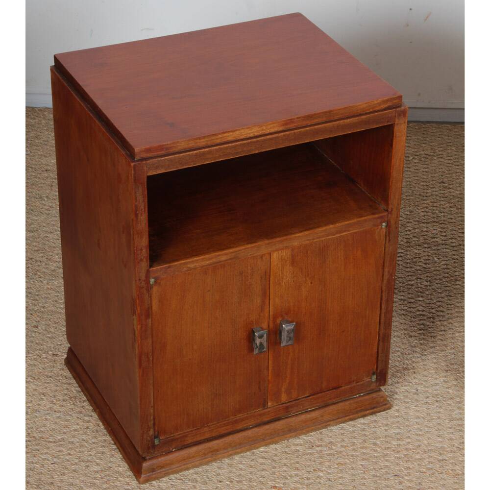 Pair of wooden bedside tables, French work from the 1940s.