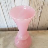 Vintage pink opaline vase