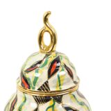 Fifties Lidded Vase H. Bequet Jupiter Hand Painted Ceramics