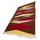 Tapis kilim en laine à motif géométrique abstrait, style années 1960
