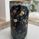 Pot petit vase en bronze émaillé époque XIXe