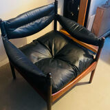 Fauteuil modèle Modus Kristian Vedel en palissandre et cuir