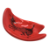 Red ceramic pocket emptier by Jean de Lespinasse, 1960s