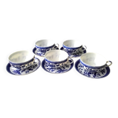 5 cups for tea or coffee in Japanese porcelain