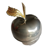 Silver apple box and gold leaf