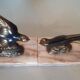 Pair of art deco swallows bookends