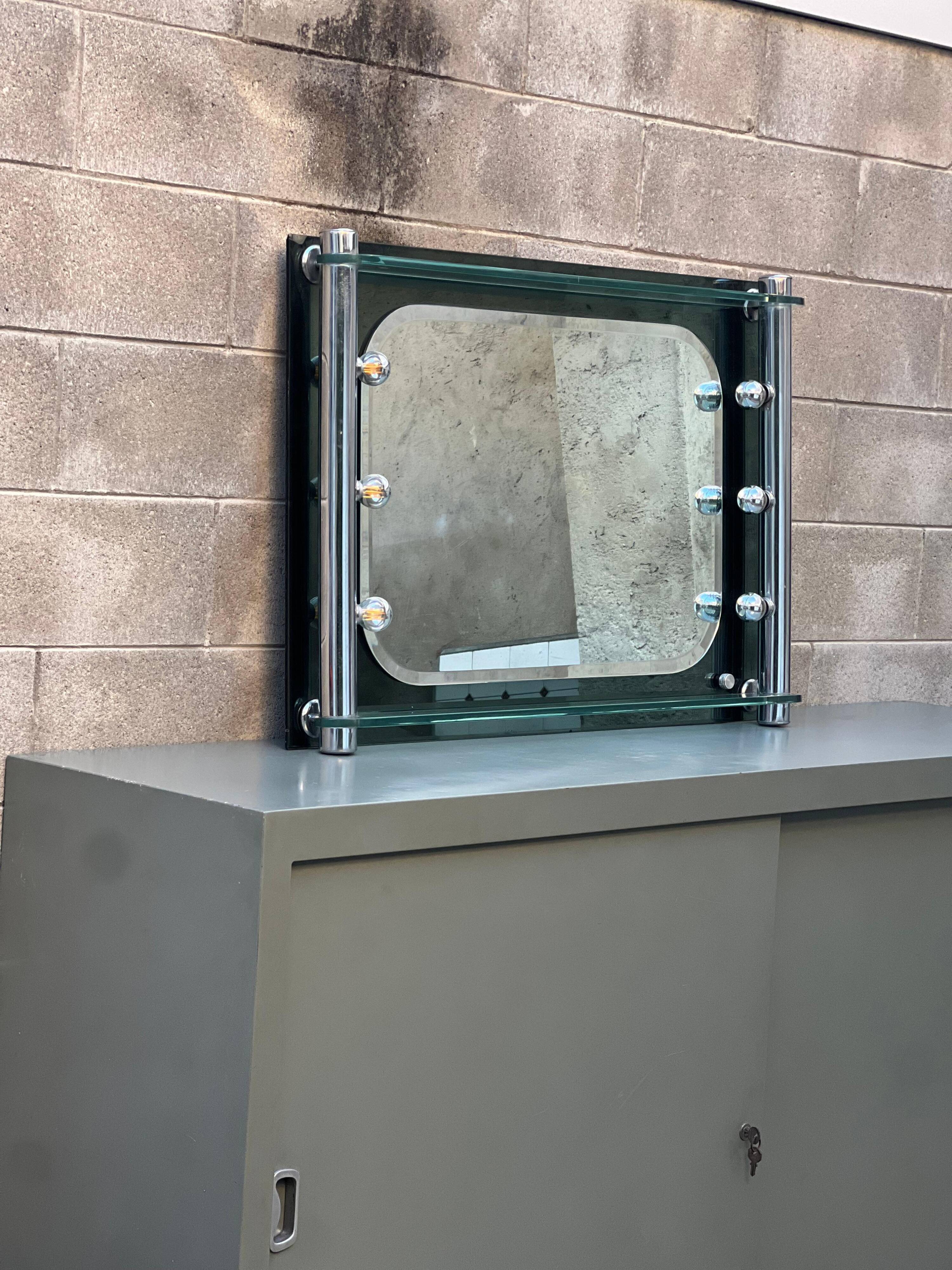 Vintage Italian Vanity Mirror with Lights, makeup art stylish fashion mirror