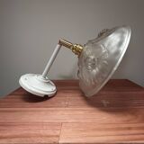 Applique murale inclinable globe fleurs Art Déco