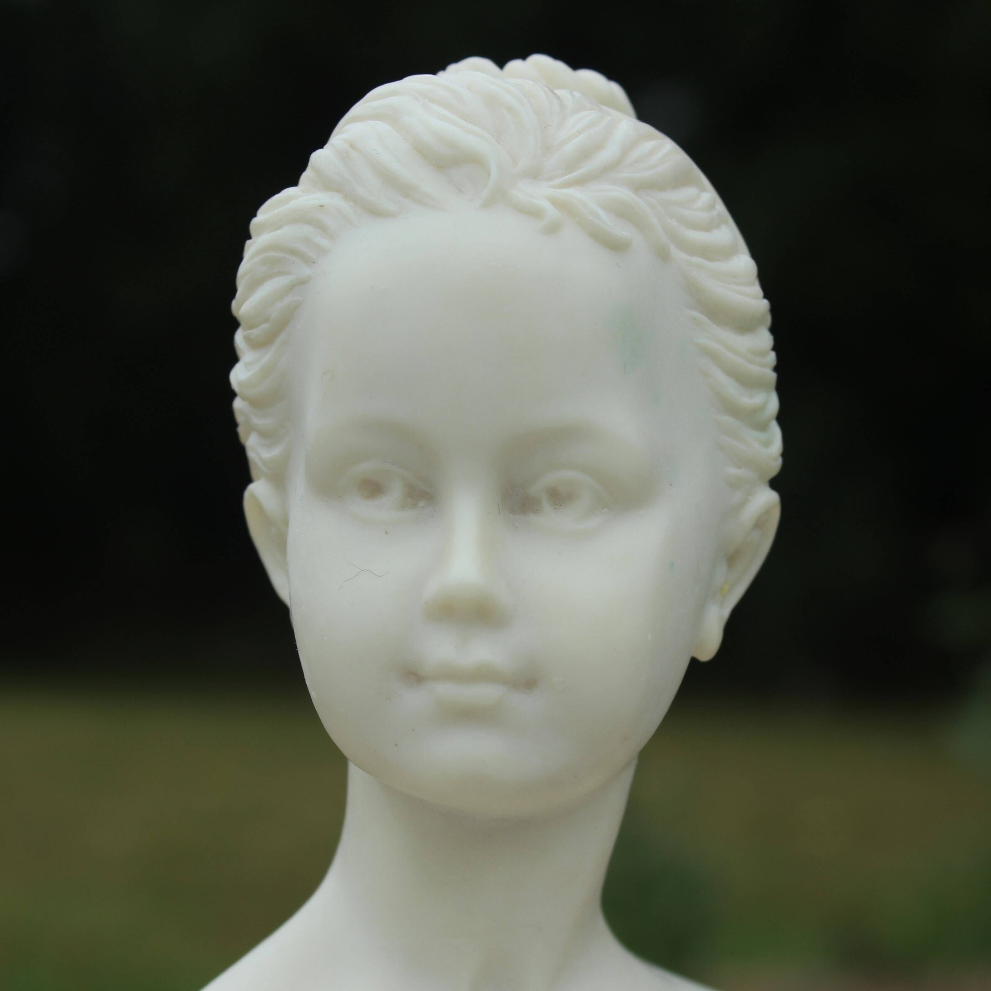 Alabaster bust of Louise Brogniard