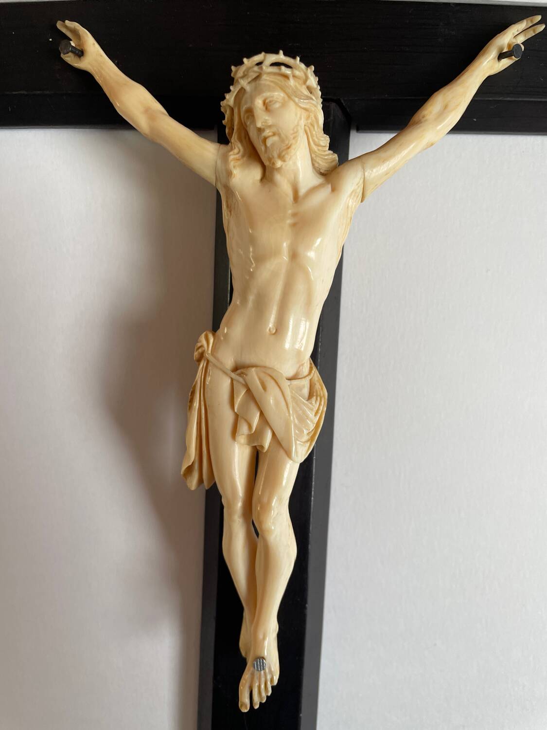 Christ on the cross, ivory and ebony