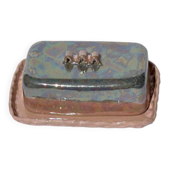 Oil stain effect butter dish