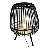 Black rattan lamp