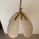 Frosted glass pendant lamp and shell brass