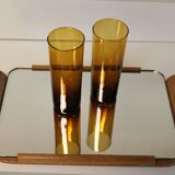 Art Deco wooden mirror top, 1940.