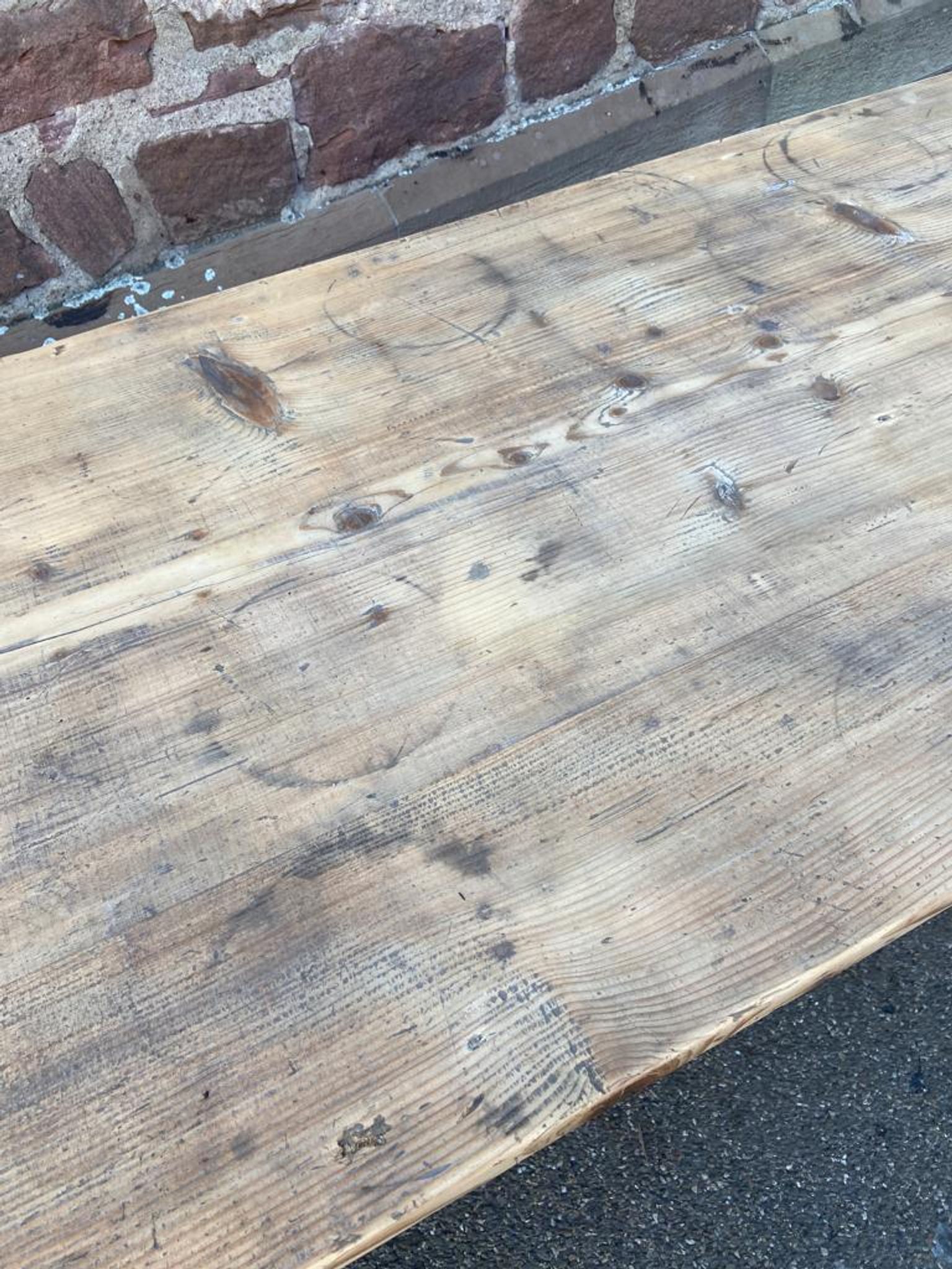 Table de ferme 300 cm en sapin 1900