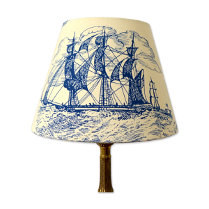 Abat-jour toile de Jouy,