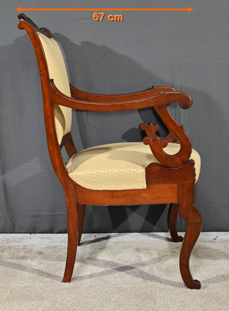 Mahogany Office Armchair, Restoration Period – Early 19th Century