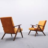 Mid Century Easy Chair Model B 310 Var in Sunset Velvet