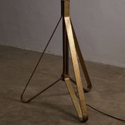 Mid-century Russian floor lamp with three adjustable brass shades